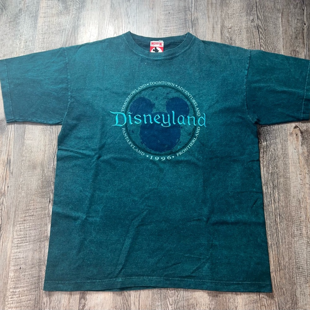 1996 Disneyland Embroidered Teal Tee